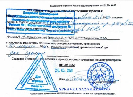 Купить справку из ПНД и НД для сделок с недвижимостью